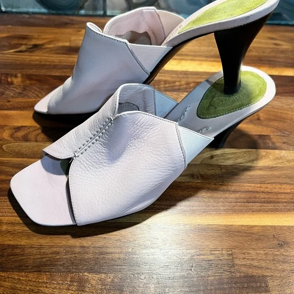 Sesto Meucci Blush Pink Open Toe Heels - Picture 4 of 13